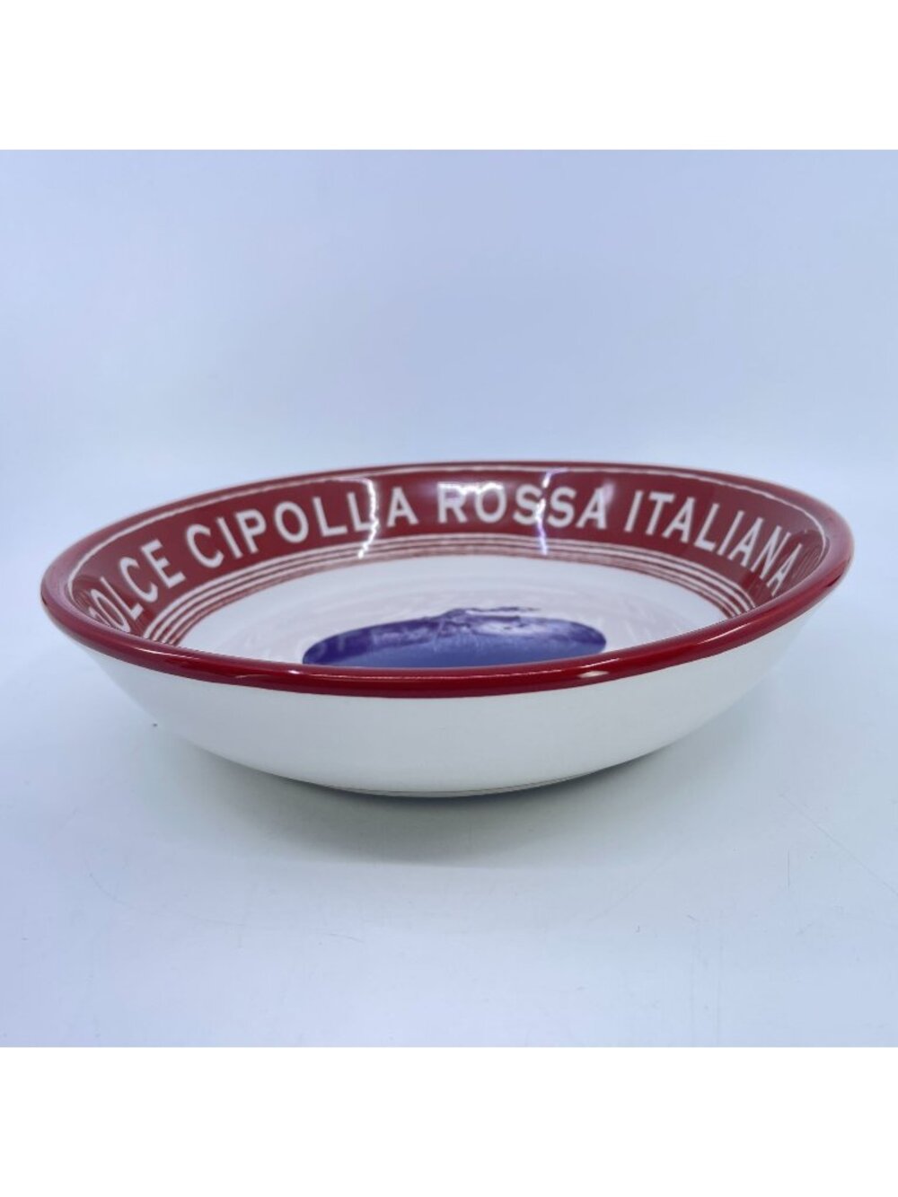 vintage dolce cipolla rossa italiana siena italy ceramic pasta bowl